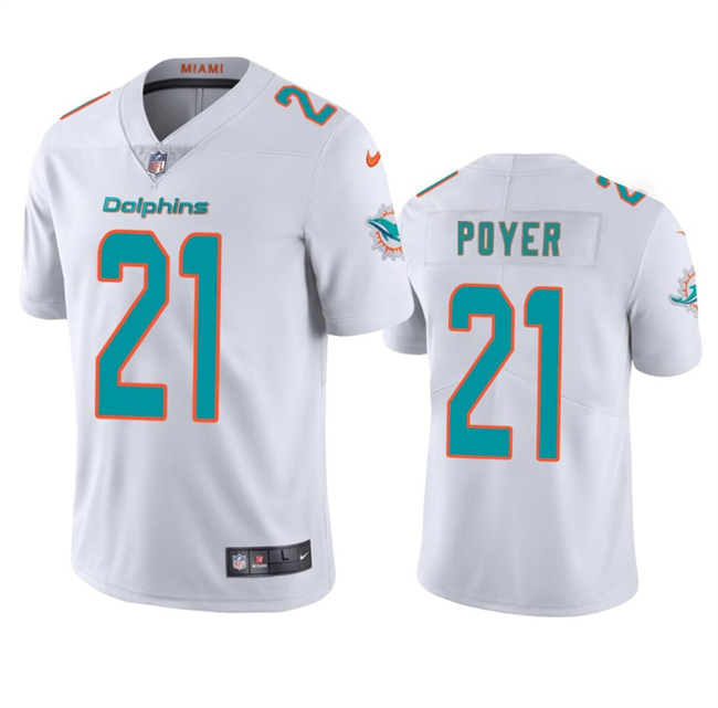 Men's Miami Dolphins #21 Jordan Poyer White Vapor Limited Stitched Football Jersey